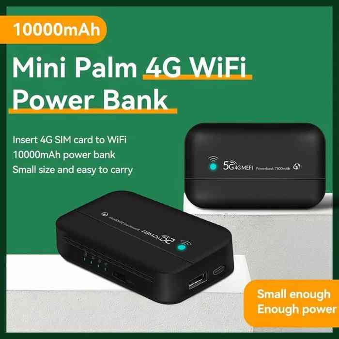 PW100 4G/5G power bank Mobile Wi-Fi hotspot 4G pocket wifi 300mbps speed 10000mAh battery Pocket router
